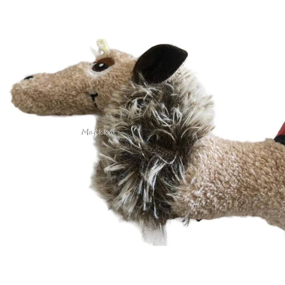 Camel Dog Stuffed Toy Bow Wow Pet Cuddle Toss Fetch Play Squeak Squeaky 13
